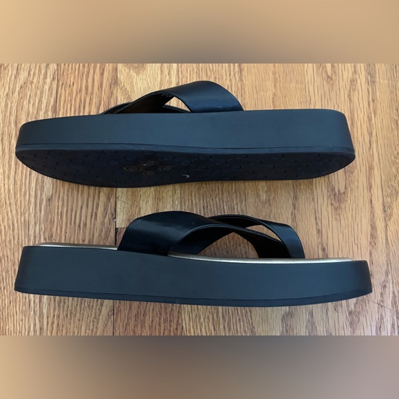 Franco Sarto Janey Platform Sandals Women’s 7M Black Slip On Shoes Casualwear - Picture 4 of 7